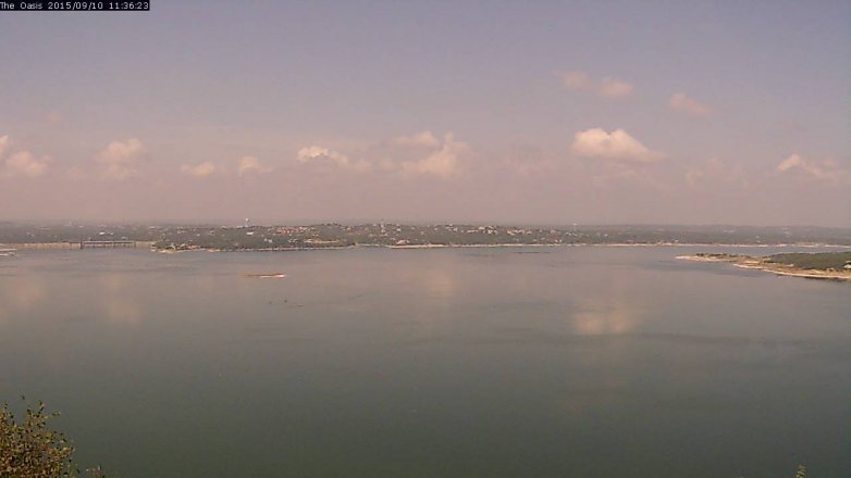 Lake Travis webcam, September 10, 2015 10:40 AM CT