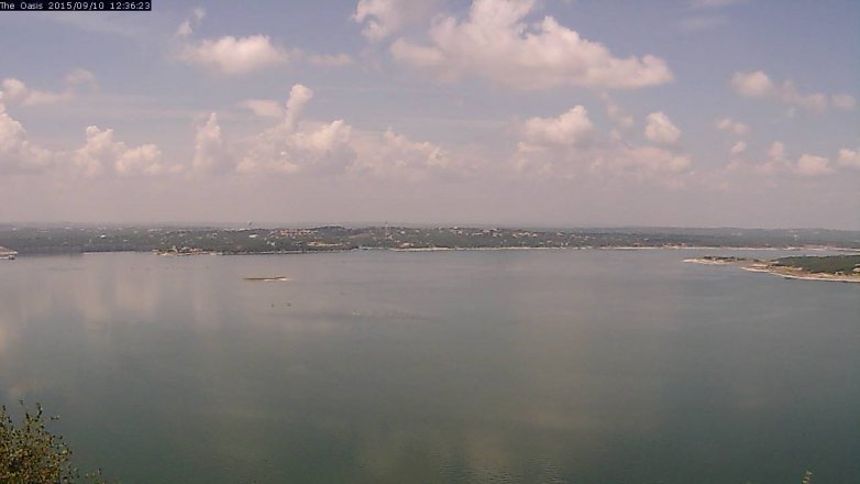 Lake Travis webcam, September 10, 2015 11:40 AM CT