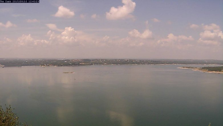 Lake Travis webcam, September 10, 2015 11:50 AM CT