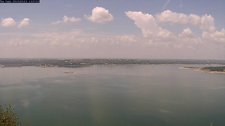 Lake Travis webcam, September 10, 2015 12:15 PM CT