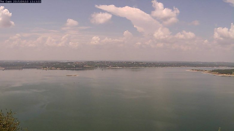 Lake Travis webcam, September 10, 2015 12:20 PM CT