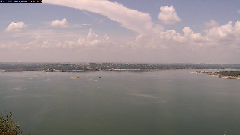 Lake Travis webcam, September 10, 2015 12:30 PM CT