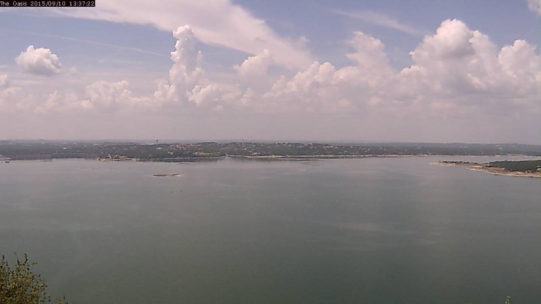 Lake Travis webcam, September 10, 2015 12:45 PM CT