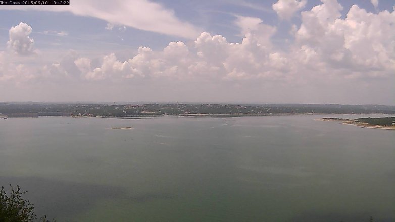 Lake Travis webcam, September 10, 2015 12:50 PM CT