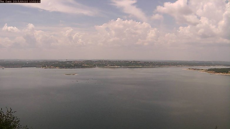 Lake Travis webcam, September 10, 2015 1:00 PM CT