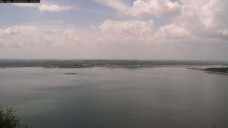 Lake Travis webcam, September 10, 2015 1:05 PM CT