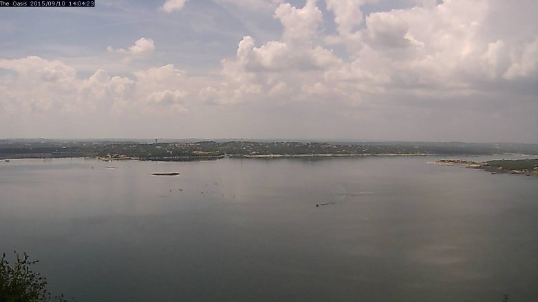 Lake Travis webcam, September 10, 2015 1:10 PM CT