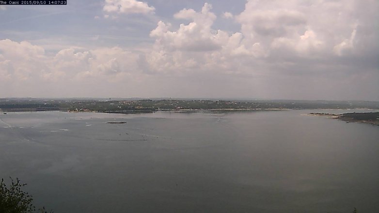 Lake Travis webcam, September 10, 2015 1:15 PM CT