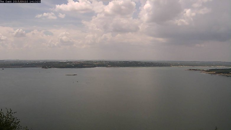 Lake Travis webcam, September 10, 2015 1:20 PM CT