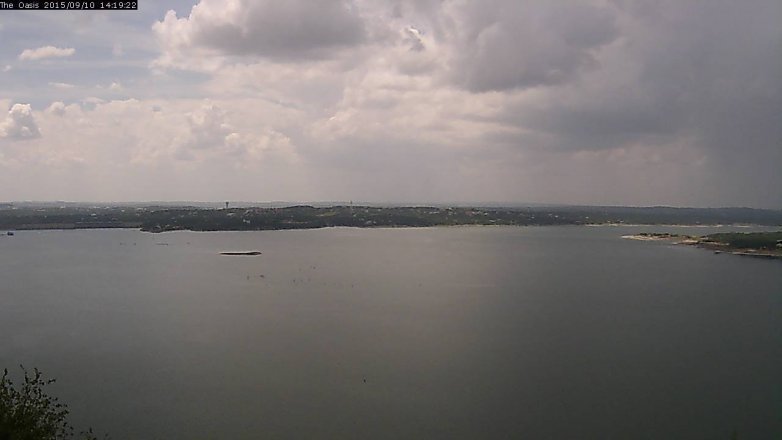 Lake Travis webcam, September 10, 2015 1:25 PM CT