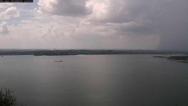 Lake Travis webcam, September 10, 2015 1:30 PM CT