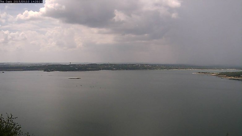 Lake Travis webcam, September 10, 2015 1:35 PM CT