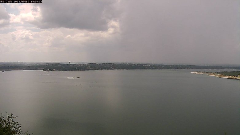 Lake Travis webcam, September 10, 2015 1:40 PM CT