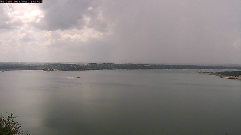 Lake Travis webcam, September 10, 2015 1:45 PM CT