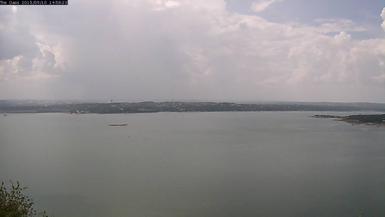 Lake Travis webcam, September 10, 2015 2:05 PM CT