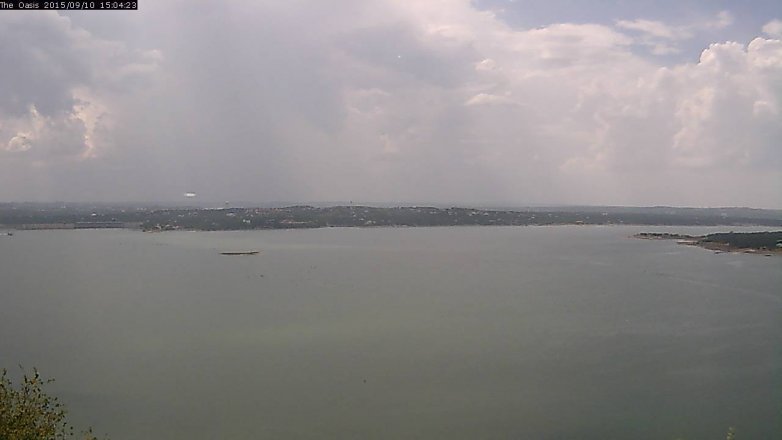 Lake Travis webcam, September 10, 2015 2:10 PM CT
