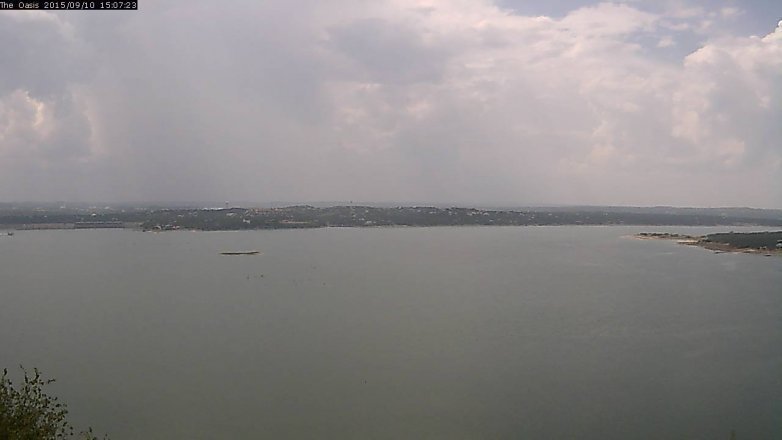 Lake Travis webcam, September 10, 2015 2:15 PM CT
