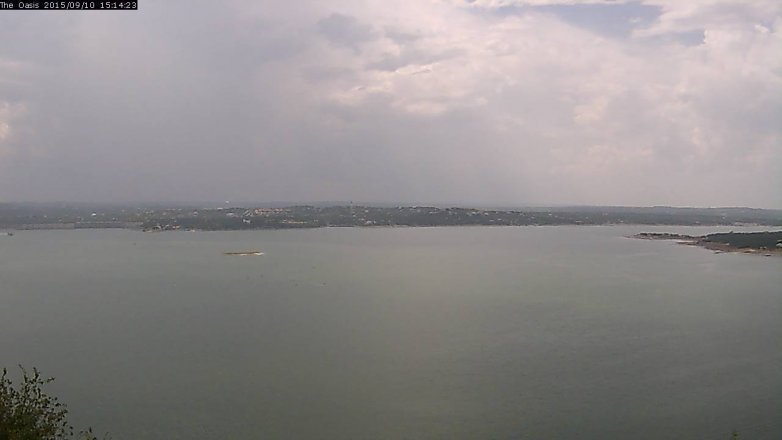 Lake Travis webcam, September 10, 2015 2:20 PM CT