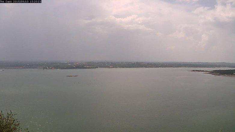 Lake Travis webcam, September 10, 2015 2:25 PM CT