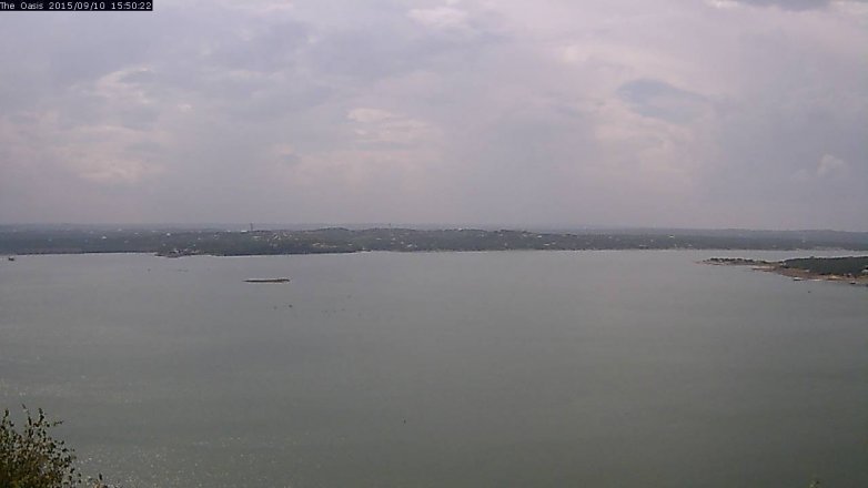 Lake Travis webcam, September 10, 2015 2:55 PM CT