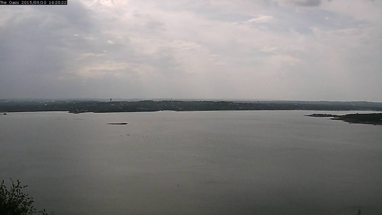 Lake Travis webcam, September 10, 2015 3:25 PM CT