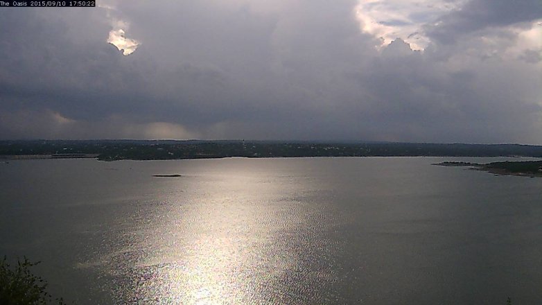 Lake Travis webcam, September 10, 2015 4:55 PM CT