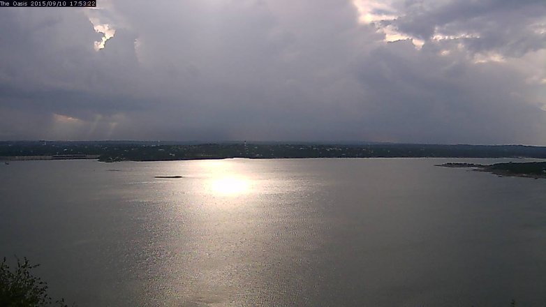 Lake Travis webcam, September 10, 2015 5:00 PM CT