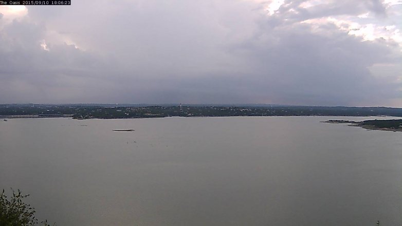 Lake Travis webcam, September 10, 2015 5:10 PM CT