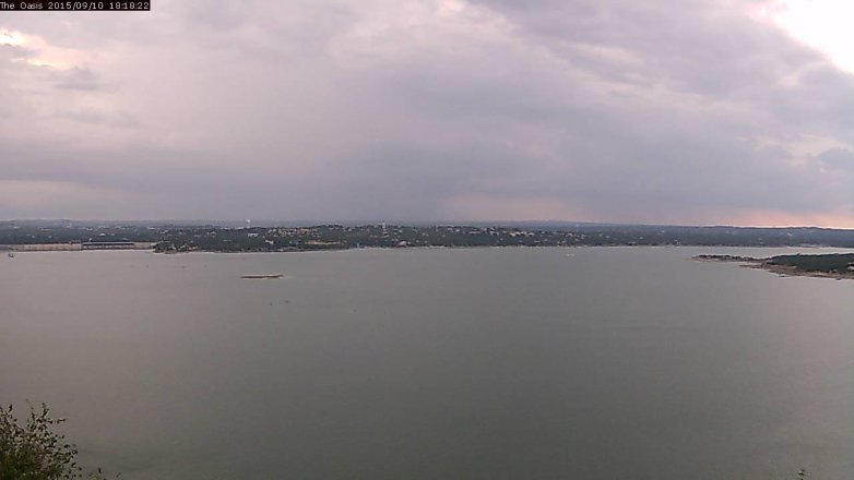 Lake Travis webcam, September 10, 2015 5:25 PM CT