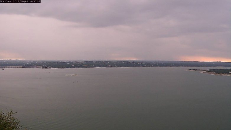 Lake Travis webcam, September 10, 2015 5:45 PM CT