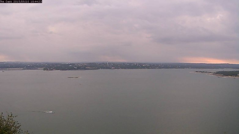 Lake Travis webcam, September 10, 2015 5:50 PM CT
