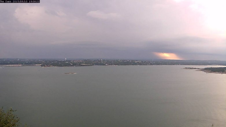 Lake Travis webcam, September 10, 2015 6:15 PM CT