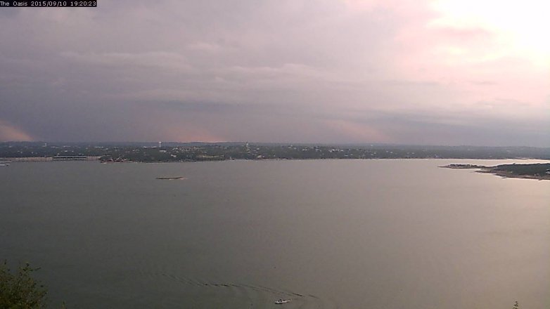 Lake Travis webcam, September 10, 2015 6:25 PM CT