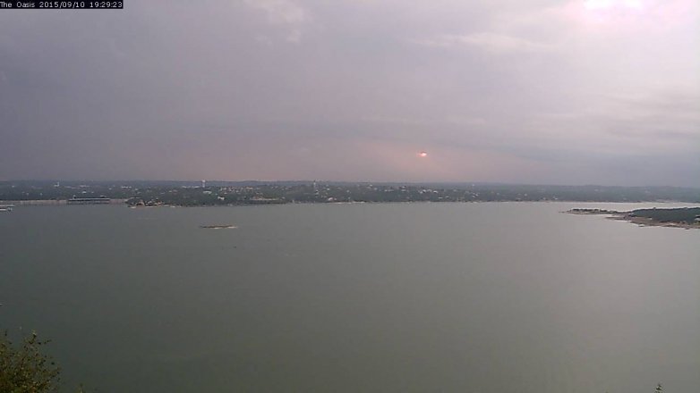 Lake Travis webcam, September 10, 2015 6:35 PM CT