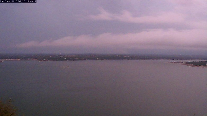 Lake Travis webcam, September 10, 2015 6:55 PM CT