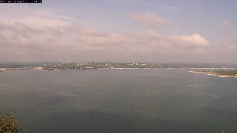 Lake Travis webcam, September 11, 2015 9:05 AM CT
