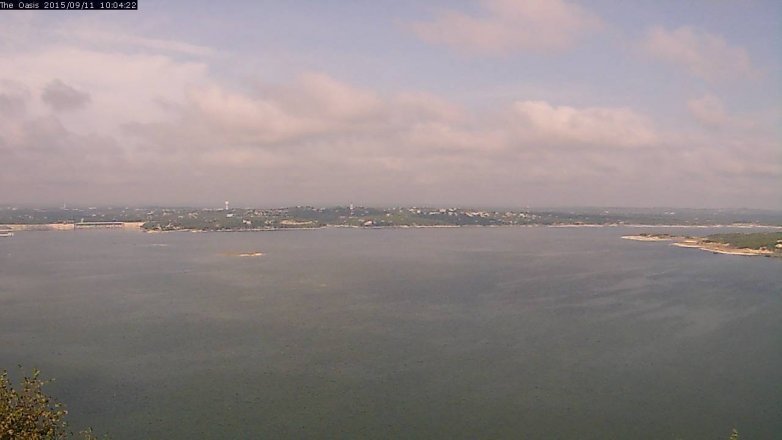 Lake Travis webcam, September 11, 2015 9:10 AM CT