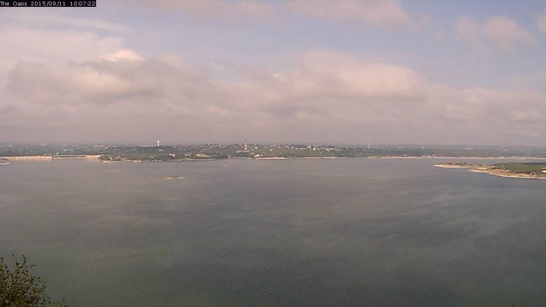 Lake Travis webcam, September 11, 2015 9:15 AM CT