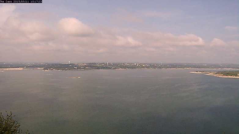 Lake Travis webcam, September 11, 2015 9:25 AM CT