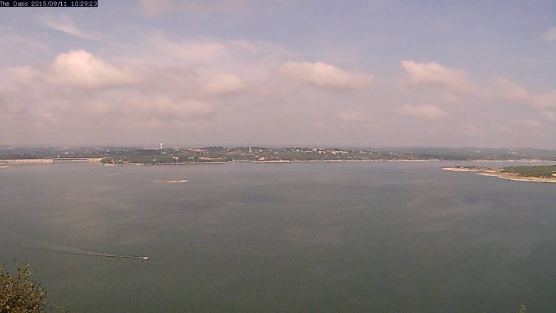 Lake Travis webcam, September 11, 2015 9:35 AM CT