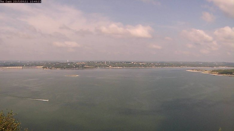 Lake Travis webcam, September 11, 2015 9:55 AM CT