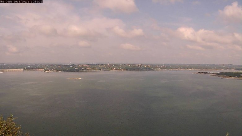 Lake Travis webcam, September 11, 2015 10:00 AM CT