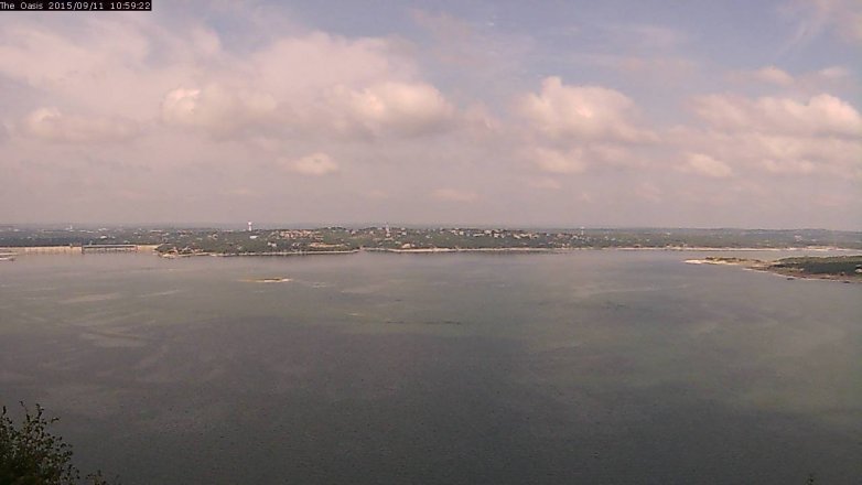 Lake Travis webcam, September 11, 2015 10:05 AM CT