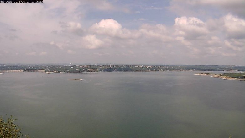 Lake Travis webcam, September 11, 2015 10:20 AM CT