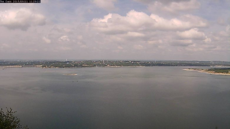 Lake Travis webcam, September 11, 2015 10:35 AM CT