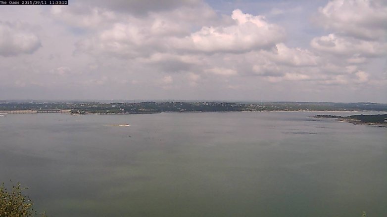 Lake Travis webcam, September 11, 2015 10:40 AM CT