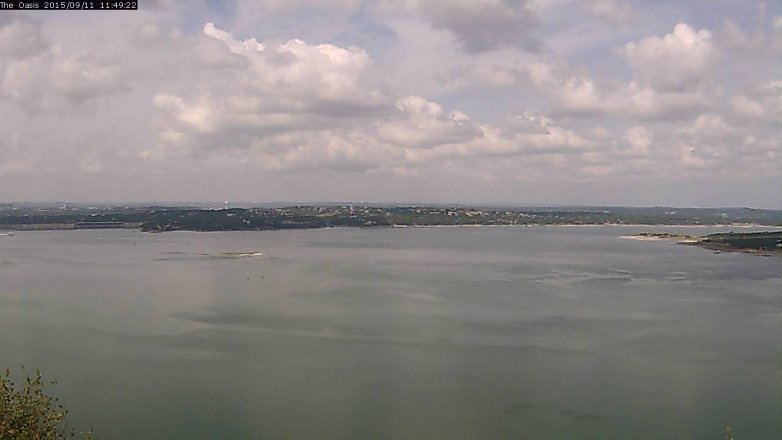 Lake Travis webcam, September 11, 2015 10:55 AM CT