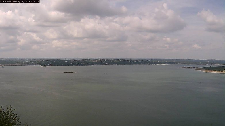 Lake Travis webcam, September 11, 2015 11:25 AM CT