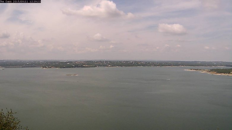 Lake Travis webcam, September 11, 2015 11:45 AM CT