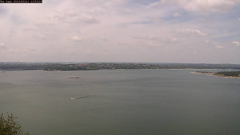 Lake Travis webcam, September 11, 2015 12:00 PM CT